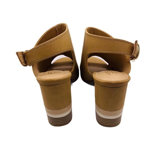 Apt‎ 9 Sandals Slingback Vegan Suede Womens Size 11 Profession Stacked Heel - Picture 7 of 8